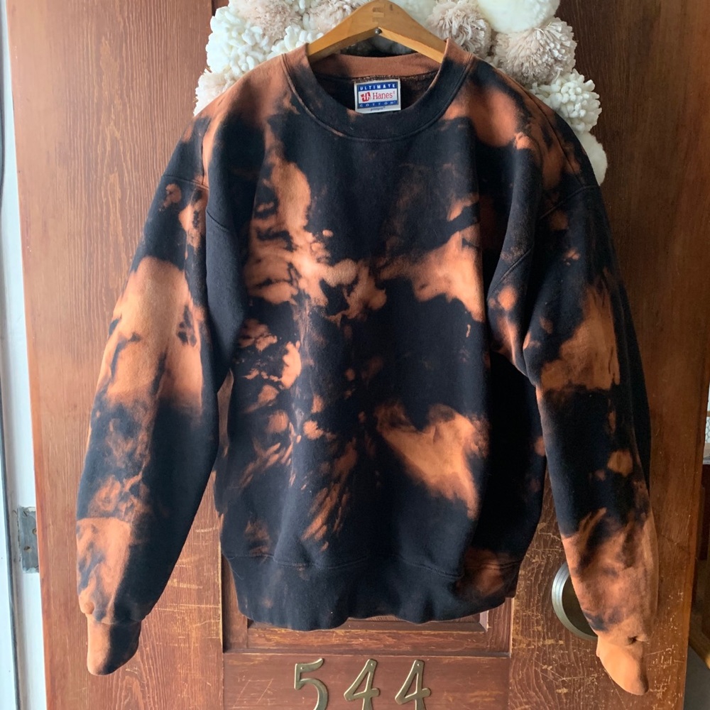Custom Bleach Dyed Crewneck - image 1